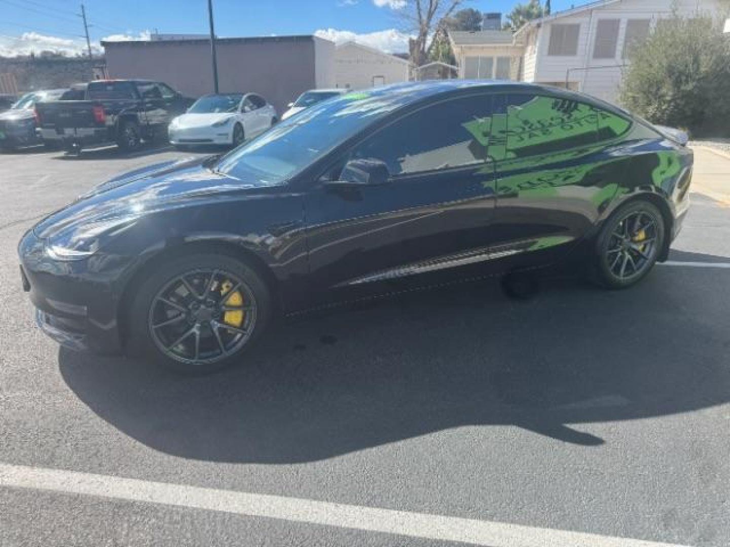 2021 Solid Black /Black Tesla Model 3 Long Range Dual Motor All-Wheel Drive (5YJ3E1EB9MF) with an ELECTRIC engine, Electric transmission, located at 1865 East Red Hills Pkwy, St. George, 84770, (435) 628-0023, 37.120850, -113.543640 - Excellent Tesla Model 3 Long Range All Wheel Drive. With Full Self Drive paid for ($8k add on) Which is no longer available to buy. All our Teslas come with charging kits. Battery is 98% healthy. Gets 310 on full charge! Amazing for this year. Clean title, no accidents Still has remaining 120k mi - Photo#4