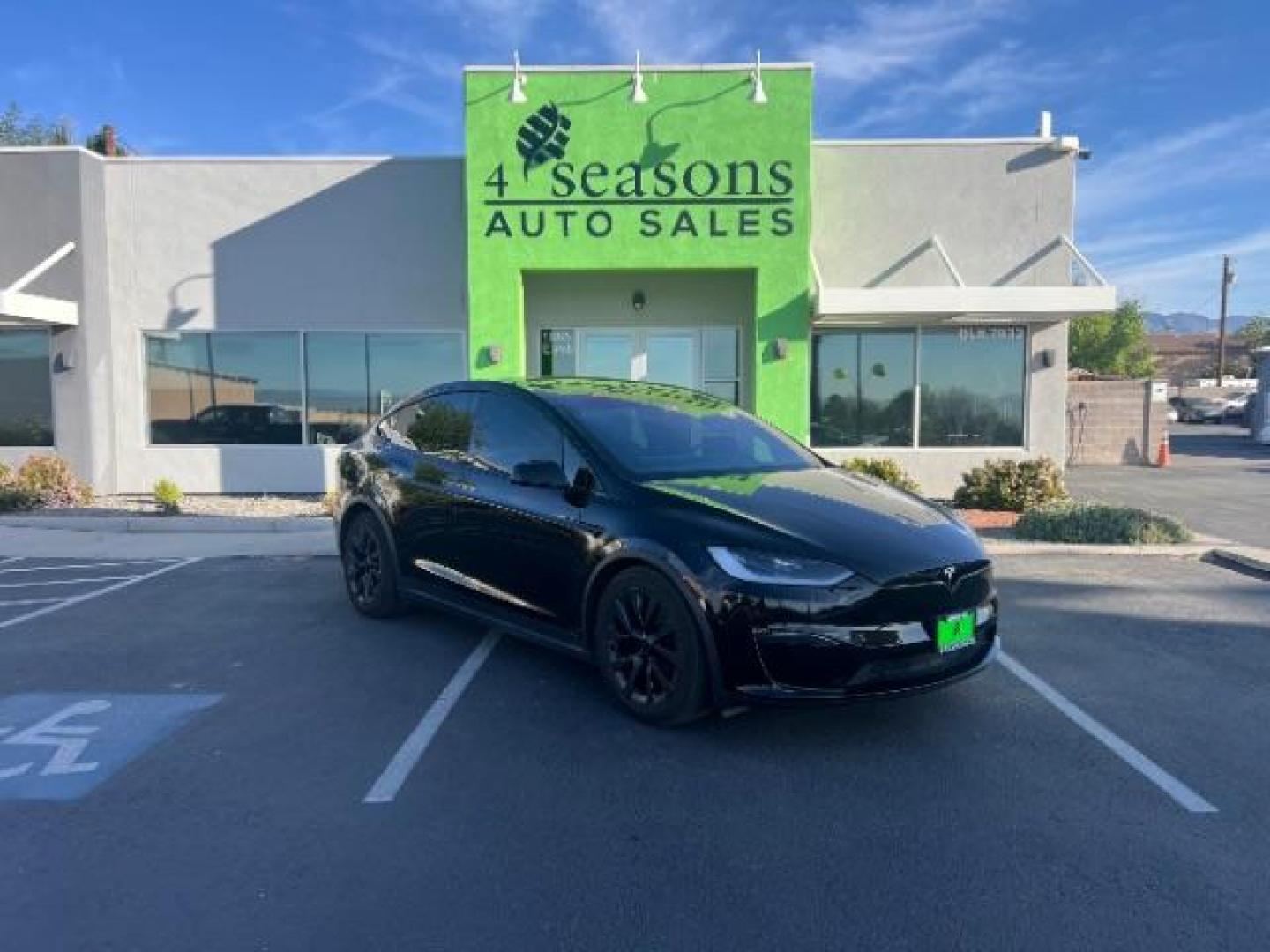 2024 Solid Black /Black Tesla Model X Long Range (7SAXCBE55RF) with an ELECTRIC engine, Electric transmission, located at 1865 East Red Hills Pkwy, St. George, 84770, (435) 628-0023, 37.120850, -113.543640 - Photo#0