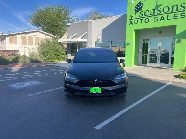 2024 Solid Black /Black Tesla Model X Long Range (7SAXCBE55RF) with an ELECTRIC engine, Electric transmission, located at 1865 East Red Hills Pkwy, St. George, 84770, (435) 628-0023, 37.120850, -113.543640 - Excellent Tesla Model X Long Range All Wheel Drive. With 3rd row 6 Seats, HW4, Homelink, Tow hitch, 20' WheelsLow miles and in near new condition. All our Teslas come with charging kit. Battery is healthy. Gets 300 on full charge. Clean title, no accidents, 1 Owner. Still has remaining Bumper 2 - Photo#3