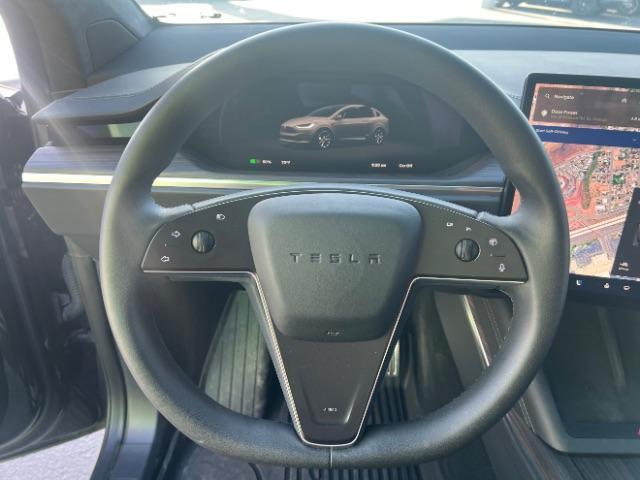 2024 Solid Black /Black Tesla Model X Long Range (7SAXCBE55RF) with an ELECTRIC engine, Electric transmission, located at 1865 East Red Hills Pkwy, St. George, 84770, (435) 628-0023, 37.120850, -113.543640 - Excellent Tesla Model X Long Range All Wheel Drive. With 3rd row 6 Seats, HW4, Homelink, Tow hitch, 20' WheelsLow miles and in near new condition. All our Teslas come with charging kit. Battery is healthy. Gets 300 on full charge. Clean title, no accidents, 1 Owner. Still has remaining Bumper 2 - Photo#17