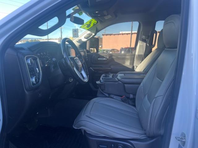 2023 Summit White /Jet Black GMC Sierra 2500HD 4WD Crew Cab Standard Bed SLE (1GT49MEY7PF) with an 6.6L V-8 gasoline direct injection engine, Automatic transmission, located at 1865 East Red Hills Pkwy, St. George, 84770, (435) 628-0023, 37.120850, -113.543640 - Photo#14