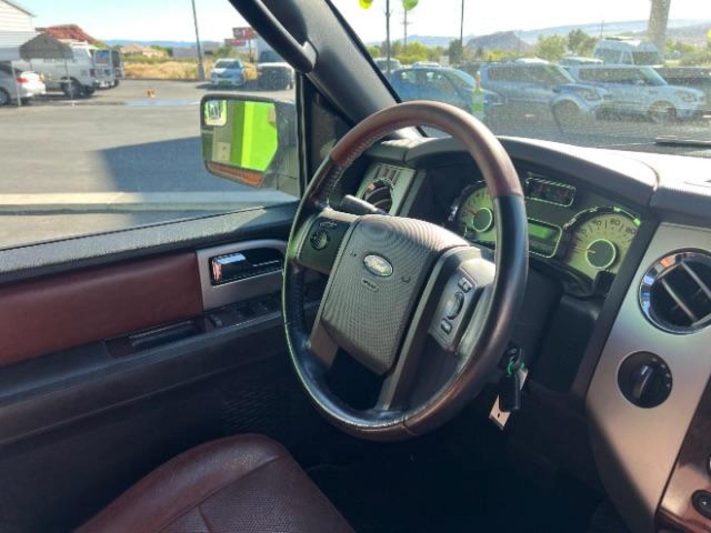 2013 Tuxedo Black Metallic /Charcoal Black/King Ranch(R) Red Leather Interior Ford Expedition EL King Ranch 4WD (1FMJK1J59DE) with an 5.4L V8 SOHC 16V FFV engine, 6-Speed Automatic transmission, located at 1865 East Red Hills Pkwy, St. George, 84770, (435) 628-0023, 37.120850, -113.543640- Photo#33