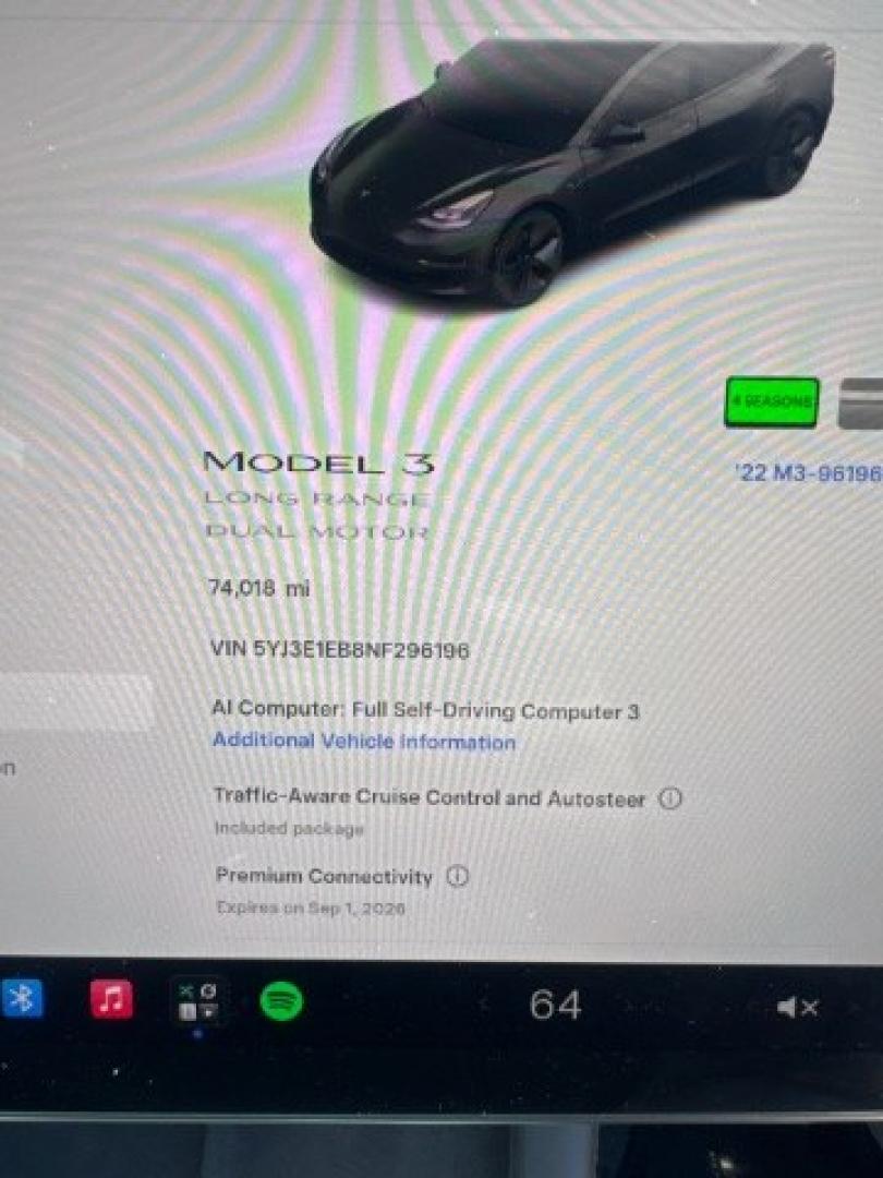 2022 Midnight Silver Metallic /Black Tesla Model 3 Long Range Dual Motor All-Wheel Drive (5YJ3E1EB8NF) , located at 1865 East Red Hills Pkwy, St. George, 84770, (435) 628-0023, 37.120850, -113.543640 - 296- Photo#21