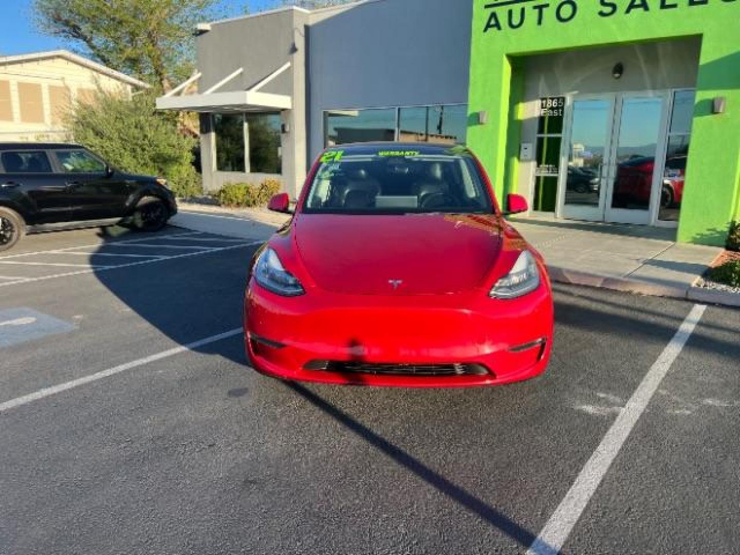 2021 Red Multi-Coat /Black Tesla Model Y Long Range Dual Motor All-Wheel Drive (5YJYGAEE4MF) with an ELECTRIC engine, Electric transmission, located at 1865 East Red Hills Pkwy, St. George, 84770, (435) 628-0023, 37.120850, -113.543640 - Photo#3
