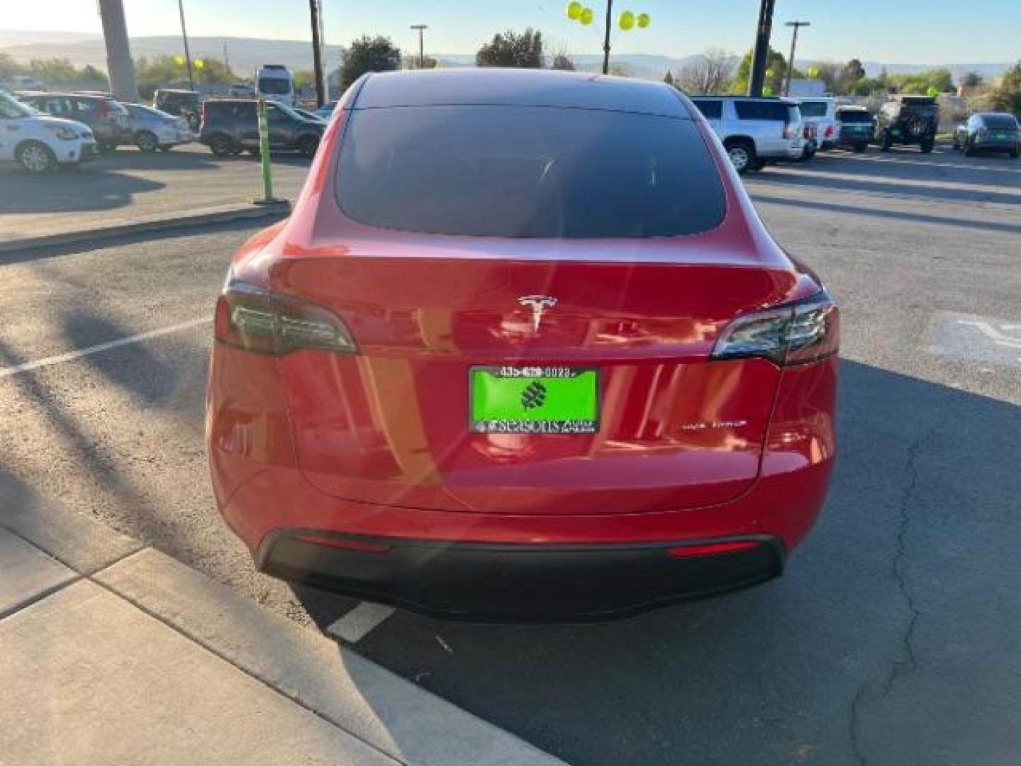 2021 Red Multi-Coat /Black Tesla Model Y Long Range Dual Motor All-Wheel Drive (5YJYGAEE4MF) with an ELECTRIC engine, Electric transmission, located at 1865 East Red Hills Pkwy, St. George, 84770, (435) 628-0023, 37.120850, -113.543640 - Photo#7