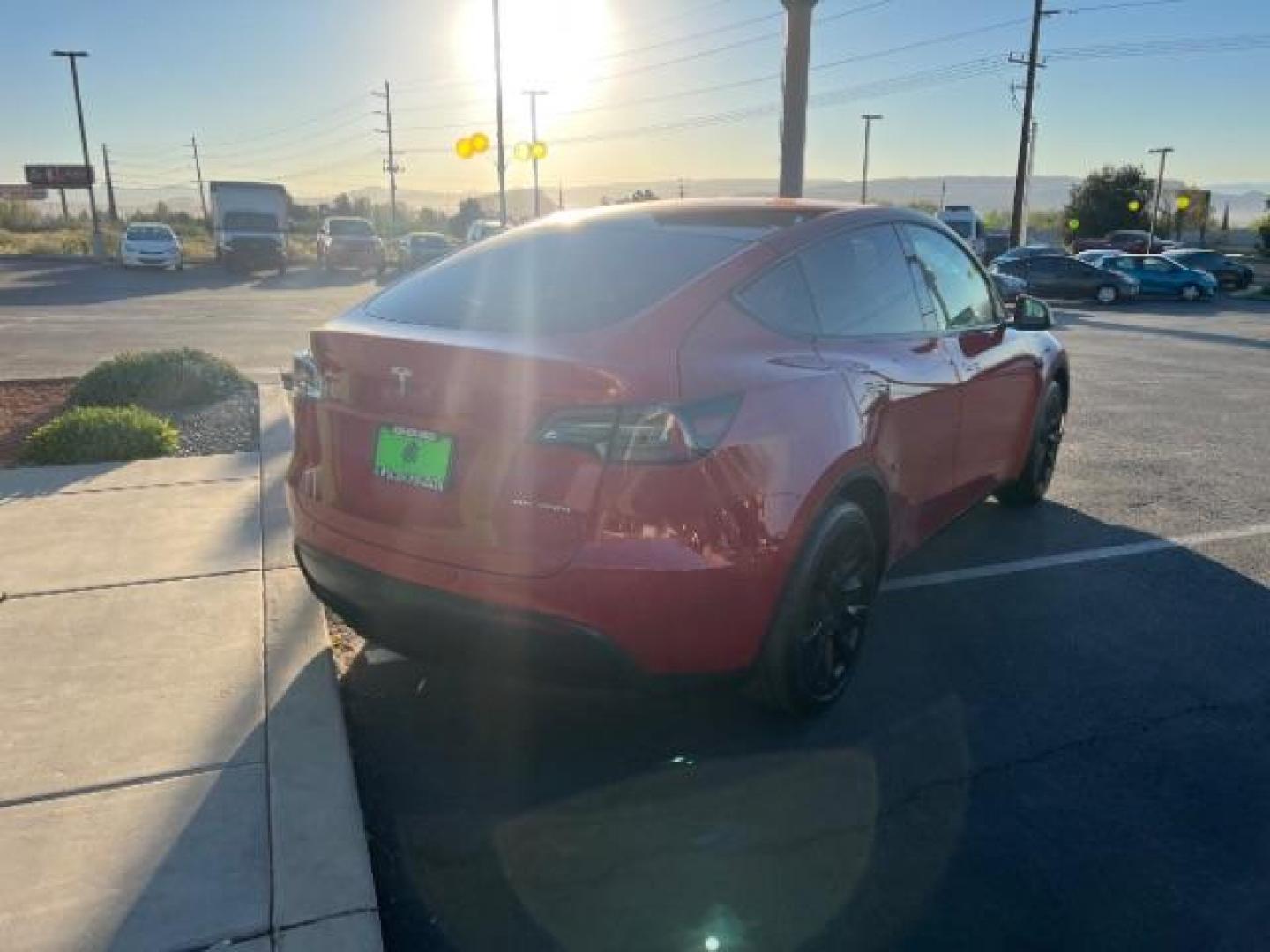 2021 Red Multi-Coat /Black Tesla Model Y Long Range Dual Motor All-Wheel Drive (5YJYGAEE4MF) with an ELECTRIC engine, Electric transmission, located at 1865 East Red Hills Pkwy, St. George, 84770, (435) 628-0023, 37.120850, -113.543640 - Photo#8