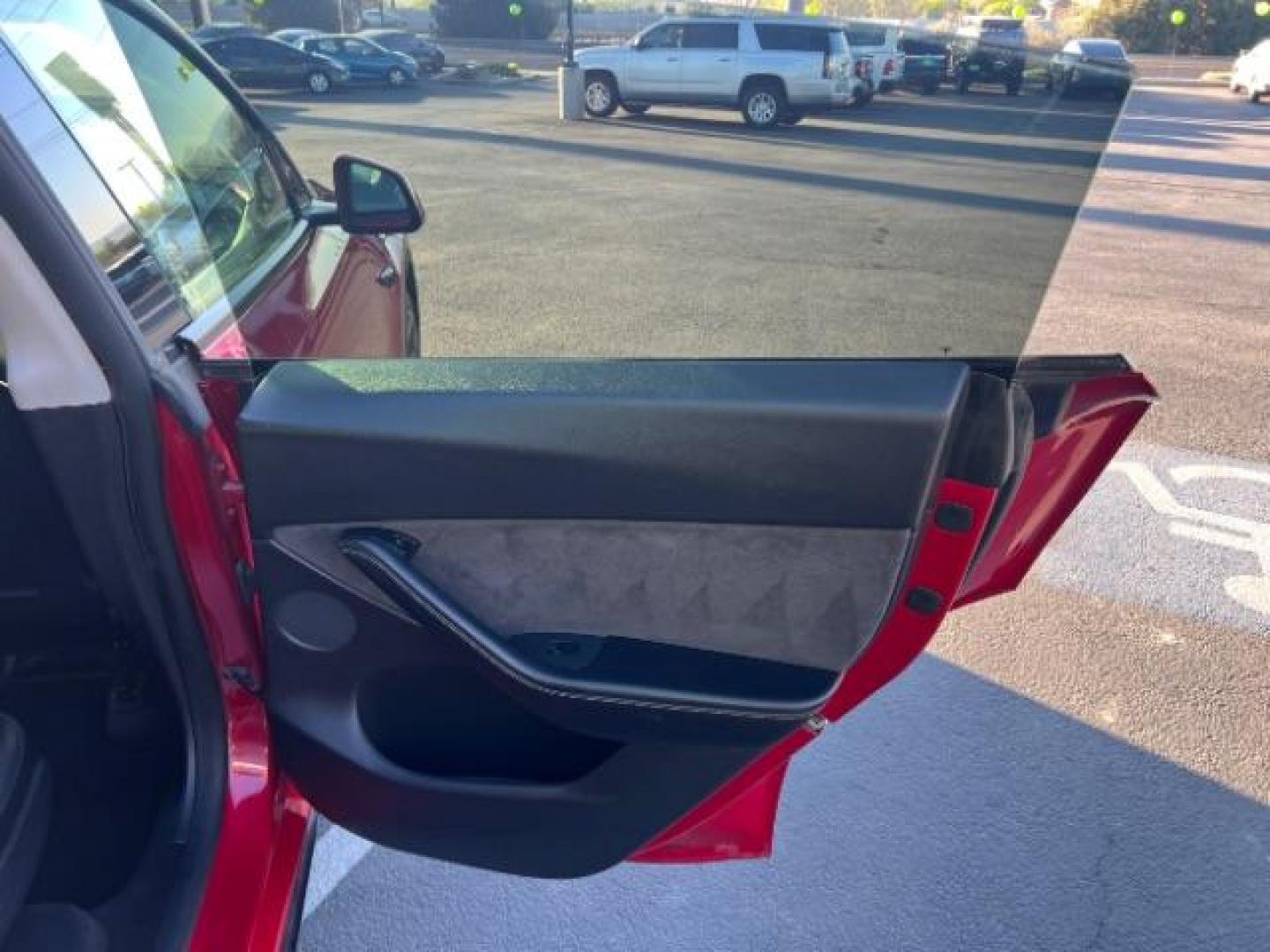 2021 Red Multi-Coat /Black Tesla Model Y Long Range Dual Motor All-Wheel Drive (5YJYGAEE4MF) with an ELECTRIC engine, Electric transmission, located at 1865 East Red Hills Pkwy, St. George, 84770, (435) 628-0023, 37.120850, -113.543640 - Photo#26