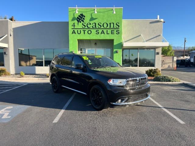 2015 Brilliant Black Crystal Pearlcoat /Black Dodge Durango SXT (1C4RDJAG6FC) with an 3.6L V-6 DOHC engine, Automatic transmission, located at 1865 East Red Hills Pkwy, St. George, 84770, (435) 628-0023, 37.120850, -113.543640 - We specialize in helping ALL people get the best financing available. No matter your credit score, good, bad or none we can get you an amazing rate. Had a bankruptcy, divorce, or repossessions? We give you the green light to get your credit back on the road. Low down and affordable payments that fit - Photo#0