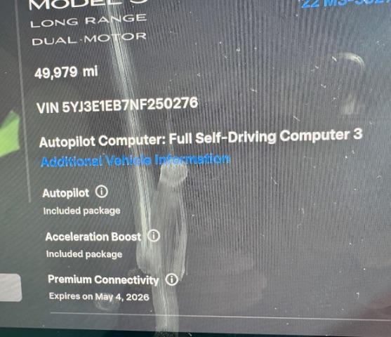 2022 Deep Blue Metallic /White/Black Tesla Model 3 Long Range Dual Motor All-Wheel Drive (5YJ3E1EB7NF) with an ELECTRIC engine, Electric transmission, located at 1865 East Red Hills Pkwy, St. George, 84770, (435) 628-0023, 37.120850, -113.543640 - Excellent Tesla Model 3 Long Range All Wheel Drive with White interior! HW3. Inside and outside in great shape. Tires are good. All our Teslas come with charging kit. Battery is near new. Gets 305 on full charge. Clean title, no accidents Still has remaining 120k mile Tesla warranty on battery a - Photo#21