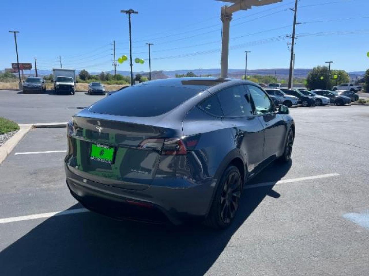 2021 Midnight Silver Metallic /Black Tesla Model Y Long Range Dual Motor All-Wheel Drive (5YJYGDEE0MF) with an ELECTRIC engine, Electric transmission, located at 1865 East Red Hills Pkwy, St. George, 84770, (435) 628-0023, 37.120850, -113.543640 - Excellent Tesla Model Y Long Range All Wheel Drive with Full Self Driving Paid for. Thats a $8k add on that is no longer avilable from Tesla. HW3. Inside and outside in great shape. Has PPF on front and Yoke steering wheel. Tires are good. All our Teslas come with charging kit. Battery is healthy. - Photo#8