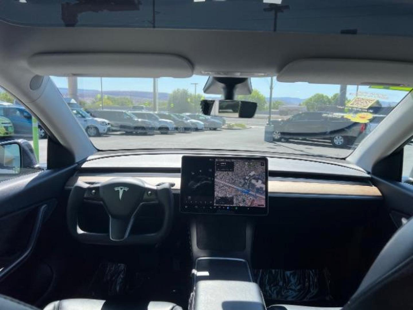 2021 Midnight Silver Metallic /Black Tesla Model Y Long Range Dual Motor All-Wheel Drive (5YJYGDEE0MF) with an ELECTRIC engine, Electric transmission, located at 1865 East Red Hills Pkwy, St. George, 84770, (435) 628-0023, 37.120850, -113.543640 - Excellent Tesla Model Y Long Range All Wheel Drive with Full Self Driving Paid for. Thats a $8k add on that is no longer avilable from Tesla. HW3. Inside and outside in great shape. Has PPF on front and Yoke steering wheel. Tires are good. All our Teslas come with charging kit. Battery is healthy. - Photo#23