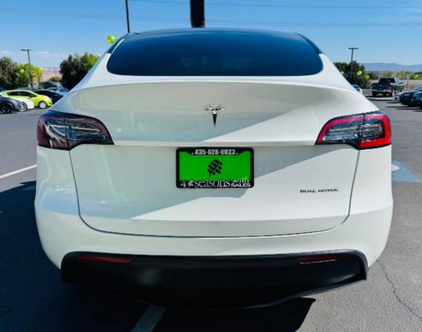2023 Pearl White Multi-Coat /Black Tesla Model Y Long Range Dual Motor All-Wheel Drive | AWD (7SAYGAEE0PF) with an ELECTRIC engine, Electric transmission, located at 1865 East Red Hills Pkwy, St. George, 84770, (435) 628-0023, 37.120850, -113.543640 - Photo#4