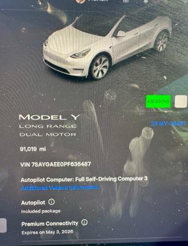 2023 Pearl White Multi-Coat /Black Tesla Model Y Long Range Dual Motor All-Wheel Drive | AWD (7SAYGAEE0PF) with an ELECTRIC engine, Electric transmission, located at 1865 East Red Hills Pkwy, St. George, 84770, (435) 628-0023, 37.120850, -113.543640 - Excellent Tesla Model Y Long Range All Wheel Drive with 3rd row. 7seats. HW3. Inside and outside in great shape. Tires are good. All our Teslas come with charging kit. Battery is healthy. Gets 285 on full charge. Clean title, no accidents Still has remaining 120k mile Tesla warranty on battery a - Photo#16