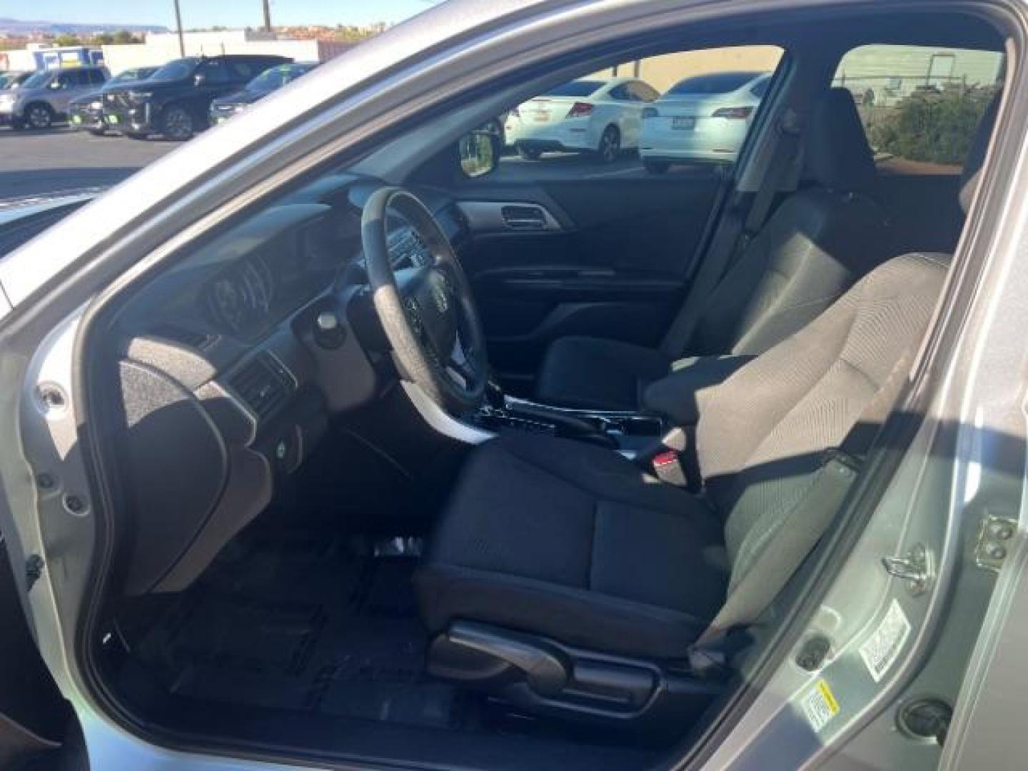 2015 Alabaster Silver Metallic /Gray Honda Accord LX (1HGCR2F3XFA) with an 2.4L I-4 gasoline direct injection engine, AUTOMATIC transmission, located at 940 North Main Street, Cedar City, UT, 84720, (435) 628-0023, 37.692936, -113.061897 - We specialize in helping ALL people get the best financing available. No matter your credit score, good, bad or none we can get you an amazing rate. Had a bankruptcy, divorce, or repossessions? We give you the green light to get your credit back on the road. Low down and affordable payments that fit - Photo#14
