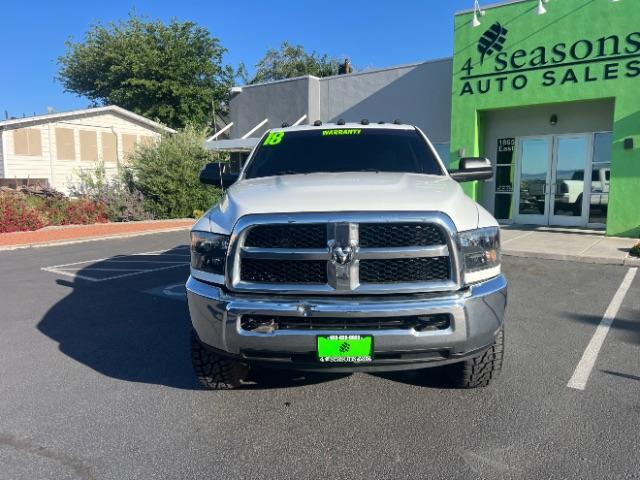 2018 Bright White Clearcoat /Diesel Gray/Black Ram 2500 Tradesman Crew Cab 4x4 6'4 Box (3C6UR5CJ5JG) with an HEMI 5.7L V-8 variable valve control engine, Automatic transmission, located at 940 North Main Street, Cedar City, UT, 84720, (435) 628-0023, 37.692936, -113.061897 - We specialize in helping ALL people get the best financing available. No matter your credit score, good, bad or none we can get you an amazing rate. Had a bankruptcy, divorce, or repossessions? We give you the green light to get your credit back on the road. Low down and affordable payments that fit - Photo#1
