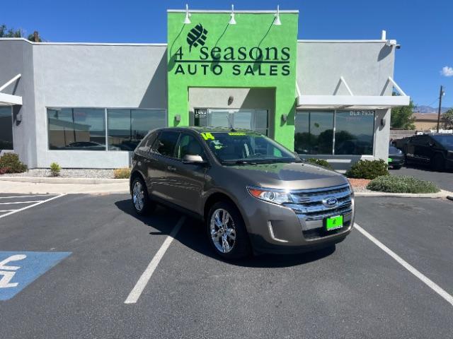 2014 Mineral Gray Metallic /Charcoal Black/Gray Inserts Ford Edge SEL (2FMDK3JC7EB) , Automatic transmission, located at 1865 East Red Hills Pkwy, St. George, 84770, (435) 628-0023, 37.120850, -113.543640 - We specialize in helping ALL people get the best financing available. No matter your credit score, good, bad or none we can get you an amazing rate. Had a bankruptcy, divorce, or repossessions? We give you the green light to get your credit back on the road. Low down and affordable payments that fit - Photo#0