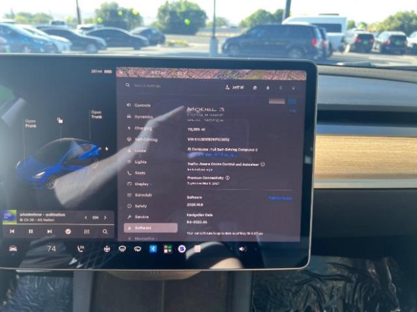 2022 Deep Blue Metallic /Black Tesla Model 3 Long Range Dual Motor All-Wheel Drive (5YJ3E1EB2NF) with an ELECTRIC engine, Electric transmission, located at 1865 East Red Hills Pkwy, St. George, 84770, (435) 628-0023, 37.120850, -113.543640- Photo#1