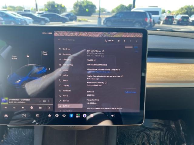 2022 Deep Blue Metallic /Black Tesla Model 3 Long Range Dual Motor All-Wheel Drive (5YJ3E1EB2NF) with an ELECTRIC engine, Electric transmission, located at 1865 East Red Hills Pkwy, St. George, 84770, (435) 628-0023, 37.120850, -113.543640 - Excellent Tesla Model 3 Long Range All Wheel Drive. HW3. in excellent condition. Tires are in great shape All our Teslas come with mobile charging kit. Battery is healthy. Gets 295 on full charge. Recurrent Battery Health Report 92% 2 owner Clean title, no accidents Still has remaining 120k mil - Photo#1