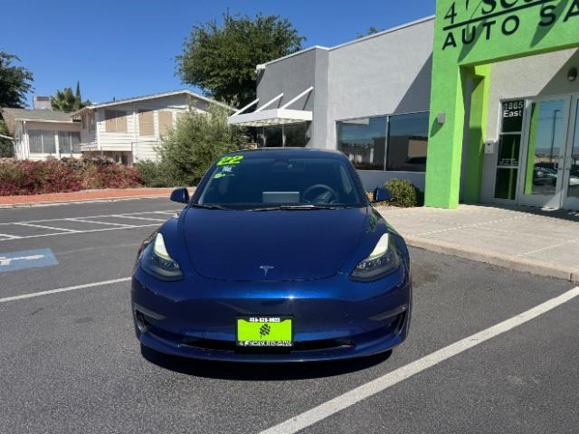 2022 Deep Blue Metallic /Black Tesla Model 3 Long Range Dual Motor All-Wheel Drive (5YJ3E1EB2NF) with an ELECTRIC engine, Electric transmission, located at 1865 East Red Hills Pkwy, St. George, 84770, (435) 628-0023, 37.120850, -113.543640 - Excellent Tesla Model 3 Long Range All Wheel Drive. HW3. in excellent condition. Tires are in great shape All our Teslas come with mobile charging kit. Battery is healthy. Gets 295 on full charge. Recurrent Battery Health Report 92% 2 owner Clean title, no accidents Still has remaining 120k mil - Photo#32