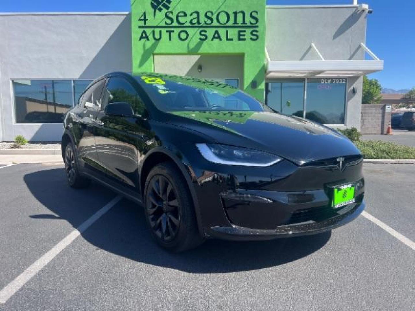 2023 Solid Black /Black Tesla Model X Dual Motor All-Wheel Drive (7SAXCAE52PF) with an ELECTRIC engine, Electric transmission, located at 1865 East Red Hills Pkwy, St. George, 84770, (435) 628-0023, 37.120850, -113.543640 - Perfect condition HW4 Tesla Model X All Wheel Drive. with 7 Seats!, Hepa filter, 20 wheels, Tow hitch. Black on black looks amazing. The Model X is discontinued and the absolutly best tesla made. Tires are in great condition. Remaining Tesla basic warranty until Nov 19, 2027 or 50k miles. Battery- Photo#0