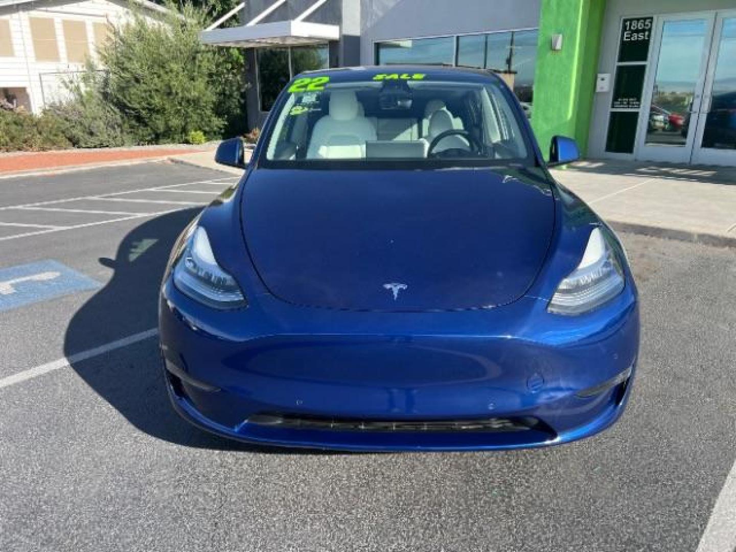 2022 Deep Blue Metallic /White/Black Tesla Model Y Long Range Dual Motor All-Wheel Drive (7SAYGAEE2NF) with an ELECTRIC engine, Electric transmission, located at 1865 East Red Hills Pkwy, St. George, 84770, (435) 628-0023, 37.120850, -113.543640- Photo#3