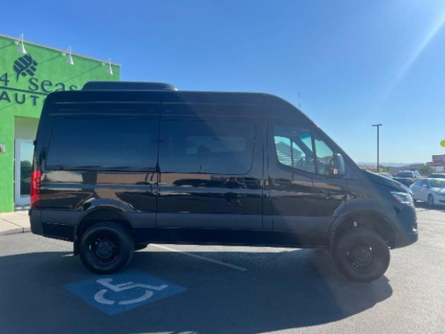 2024 Jet Black /Black Mercedes-Benz Sprinter 2500 Standard Roof 4-Cyl Diesel HO (W1Z4NFVY7RP) with an 2L I-4 diesel direct injection engine, AUTOMATIC transmission, located at 1865 East Red Hills Pkwy, St. George, 84770, (435) 628-0023, 37.120850, -113.543640 - Beautiful all wheel drive SPRINTER AWD with 12 seats, Leather, High output engine, Power drivers seat, Heated drivers seat, Auto A/c with large rear A/C unit, 360 parking camera, Tow hitch, large radio screen. Tires are 50% This beast is ready for all your summertime adventures. 1 owner, no accid- Photo#7