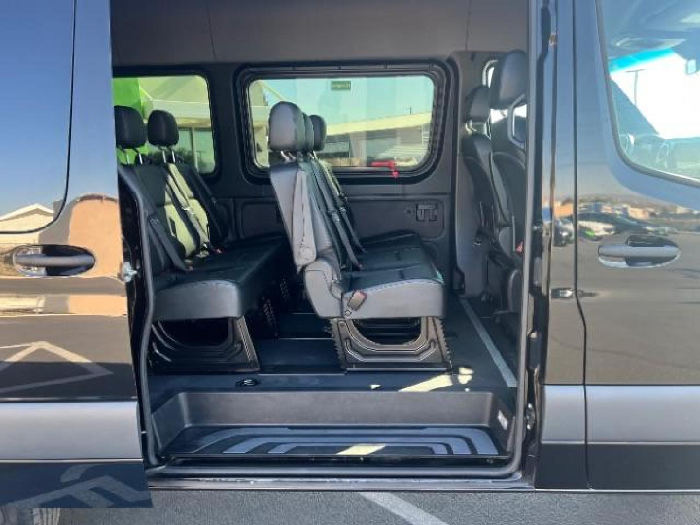 2024 Jet Black /Black Mercedes-Benz Sprinter 2500 Standard Roof 4-Cyl Diesel HO (W1Z4NFVY7RP) with an 2L I-4 diesel direct injection engine, AUTOMATIC transmission, located at 1865 East Red Hills Pkwy, St. George, 84770, (435) 628-0023, 37.120850, -113.543640 - Beautiful all wheel drive SPRINTER AWD with 12 seats, Leather, High output engine, Power drivers seat, Heated drivers seat, Auto A/c with large rear A/C unit, 360 parking camera, Tow hitch, large radio screen. Tires are 50% This beast is ready for all your summertime adventures. 1 owner, no accid- Photo#21