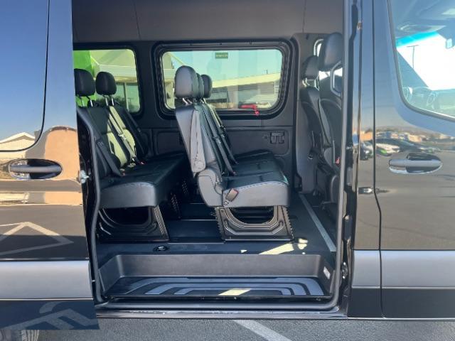 2024 Jet Black /Black Mercedes-Benz Sprinter 2500 Standard Roof 4-Cyl Diesel HO (W1Z4NFVY7RP) with an 2L I-4 diesel direct injection engine, AUTOMATIC transmission, located at 1865 East Red Hills Pkwy, St. George, 84770, (435) 628-0023, 37.120850, -113.543640 - Beautiful all wheel drive SPRINTER AWD with 12 seats, Leather, High output engine, Power drivers seat, Heated drivers seat, Auto A/c with large rear A/C unit, 360 parking camera, Tow hitch, large radio screen. Tires are 50% This beast is ready for all your summertime adventures. 1 owner, no accid - Photo#21