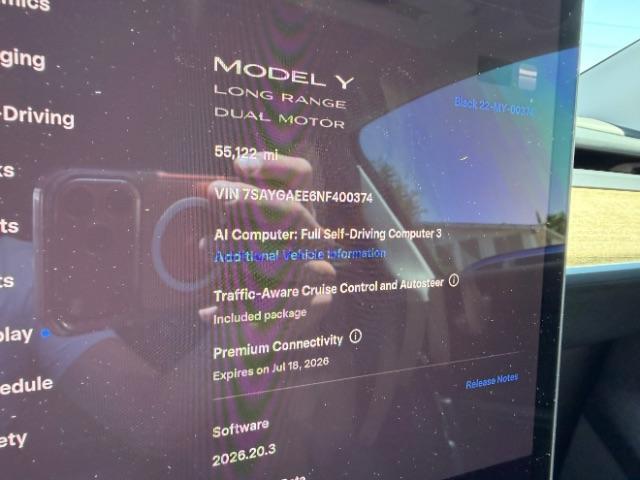 2022 Solid Black /White/Black Tesla Model Y Long Range Dual Motor All-Wheel Drive (7SAYGAEE6NF) with an ELECTRIC engine, Electric transmission, located at 1865 East Red Hills Pkwy, St. George, 84770, (435) 628-0023, 37.120850, -113.543640 - Excellent Tesla Model Y Long Range All Wheel Drive. 3rd Row, 7 Seats HW3, Interior and exterior in great condition. Small scratches and dings as pictured. Every Tesla we sell has had cabin air filter replaced, radiator cleaned, fluids topped AND comes with a mobile charging kit! Battery is healthy - Photo#22