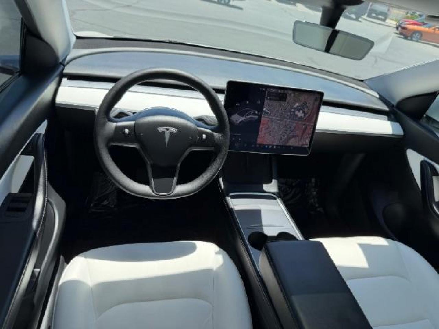 2021 Pearl White Multi-Coat /White/Black Tesla Model Y Long Range Dual Motor All-Wheel Drive (5YJYGDEE1MF) with an ELECTRIC engine, Electric transmission, located at 1865 East Red Hills Pkwy, St. George, 84770, (435) 628-0023, 37.120850, -113.543640- Photo#18