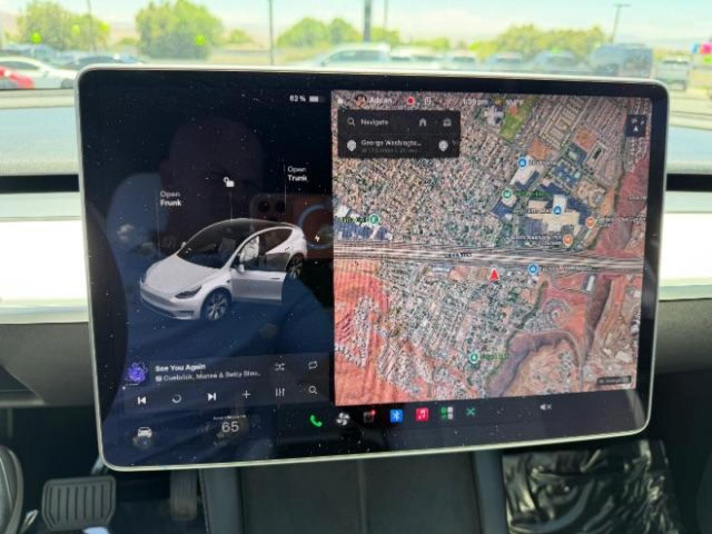 2021 Pearl White Multi-Coat /White/Black Tesla Model Y Long Range Dual Motor All-Wheel Drive (5YJYGDEE1MF) with an ELECTRIC engine, Electric transmission, located at 1865 East Red Hills Pkwy, St. George, 84770, (435) 628-0023, 37.120850, -113.543640- Photo#24