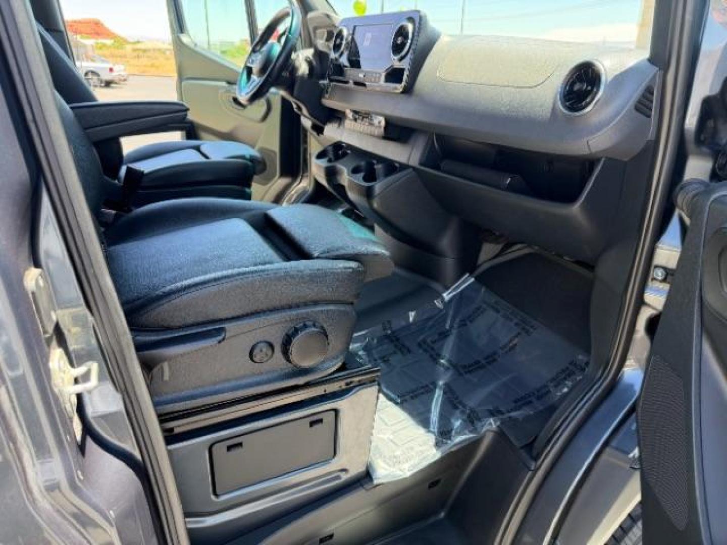 2024 Graphite Grey /Black Mercedes-Benz Sprinter 2500 High Roof 107 inches (W1Z4NFVY5RP) with an 2L I-4 diesel direct injection engine, AUTOMATIC transmission, located at 1865 East Red Hills Pkwy, St. George, 84770, (435) 628-0023, 37.120850, -113.543640 - ALL WHEEL DRIVE, 12 Passenger, Leather, Upgraded A/C roof unit, 360 Camera, Rear step, Large info screen, High output engine. 1 Owner, NO accidents Optional Equipment XM4 - Acoustic Package $97 JA7 - Blind Spot Assist $504 L13 - Fog Lamp with Cornering Light Function $223 H15 - Heated Front Passe- Photo#25