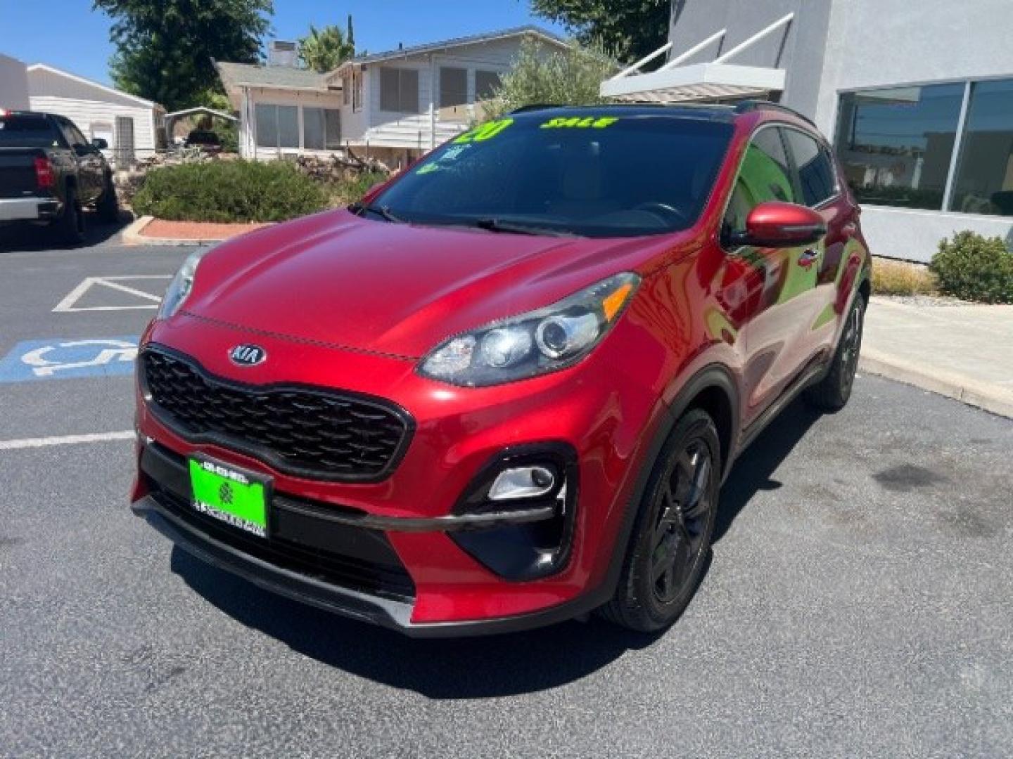 2020 Hyper Red /Black Kia Sportage S (KNDP63AC2L7) with an Theta II 2.4L I-4 gasoline direct injection engine, Automatic transmission, located at 1865 East Red Hills Pkwy, St. George, 84770, (435) 628-0023, 37.120850, -113.543640- Photo#2