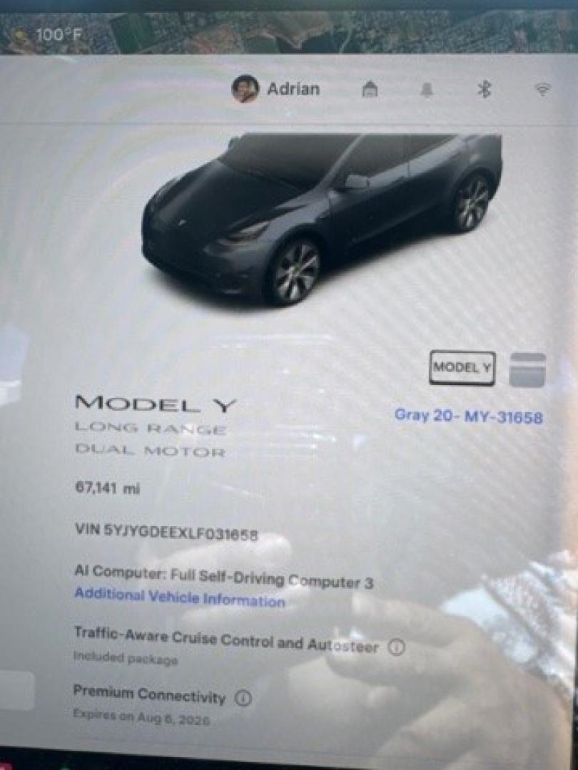 2020 Midnight Silver Metallic /Black Tesla Model Y Long Range Dual Motor All-Wheel Drive (5YJYGDEEXLF) with an ELECTRIC engine, AUTOMATIC transmission, located at 1865 East Red Hills Pkwy, St. George, 84770, (435) 628-0023, 37.120850, -113.543640 - Excellent Tesla Model Y Long Range All Wheel Drive, 5 Seats HW3, Interior and exterior in great condition. Small scratches and dings as pictured. Every Tesla we sell has had cabin air filter replaced, radiator cleaned, fluids topped AND comes with a mobile charging kit! Battery is healthy and gets- Photo#19