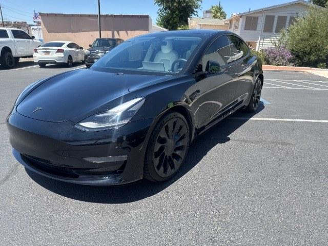 2021 Black /White Leather Tesla Model 3 Performance (5YJ3E1ECXMF) with an ELECTRIC engine, 1-Speed Automatic transmission, located at 1865 East Red Hills Pkwy, St. George, 84770, (435) 628-0023, 37.120850, -113.543640 - Excellent Tesla Model 3 Long Range All Wheel Drive Performance with FSD PAID FOR ($8k Full Self Driving Subscription fully transfers to new owner. Lock in FSD for life! 5 Seats HW3, Black and White Premium Interior and exterior in great condition. Every Tesla we sell has had cabin air filter replac- Photo#3