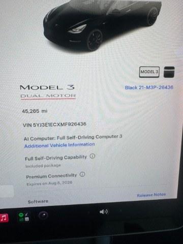 2021 Black /White Leather Tesla Model 3 Performance (5YJ3E1ECXMF) with an ELECTRIC engine, 1-Speed Automatic transmission, located at 1865 East Red Hills Pkwy, St. George, 84770, (435) 628-0023, 37.120850, -113.543640 - Excellent Tesla Model 3 Long Range All Wheel Drive Performance with FSD PAID FOR ($8k Full Self Driving Subscription fully transfers to new owner. Lock in FSD for life! 5 Seats HW3, Black and White Premium Interior and exterior in great condition. Every Tesla we sell has had cabin air filter replac- Photo#20