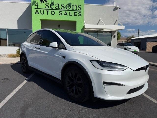 2023 Pearl White Multi-Coat /Cream Tesla Model X Dual Motor All-Wheel Drive | Standard Range (7SAXCBE56PF) with an ELECTRIC engine, Electric transmission, located at 1865 East Red Hills Pkwy, St. George, 84770, (435) 628-0023, 37.120850, -113.543640 - Very rareTesla Model X All Wheel Drive WITH HW4 and 6 Seats Interior and exterior in great condition. Small scratches and dings as pictured. Every Tesla we sell has had cabin air filter replaced, radiator cleaned, fluids topped AND comes with a mobile charging kit! Battery is healthy and gets 260- Photo#3