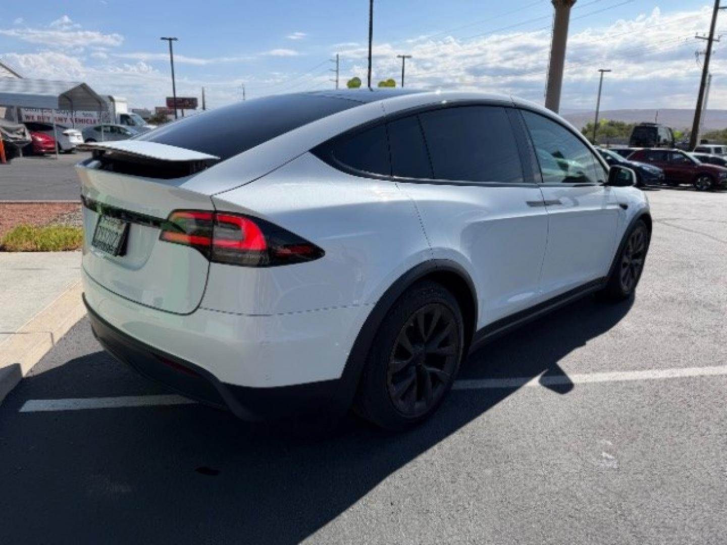 2023 Pearl White Multi-Coat /Cream Tesla Model X Dual Motor All-Wheel Drive | Standard Range (7SAXCBE56PF) with an ELECTRIC engine, Electric transmission, located at 1865 East Red Hills Pkwy, St. George, 84770, (435) 628-0023, 37.120850, -113.543640 - Very rareTesla Model X All Wheel Drive WITH HW4 and 6 Seats Interior and exterior in great condition. Small scratches and dings as pictured. Every Tesla we sell has had cabin air filter replaced, radiator cleaned, fluids topped AND comes with a mobile charging kit! Battery is healthy and gets 260- Photo#10