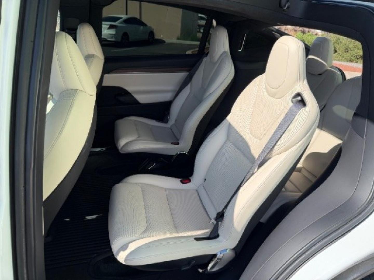 2023 Pearl White Multi-Coat /Cream Tesla Model X Dual Motor All-Wheel Drive | Standard Range (7SAXCBE56PF) with an ELECTRIC engine, Electric transmission, located at 1865 East Red Hills Pkwy, St. George, 84770, (435) 628-0023, 37.120850, -113.543640 - Very rareTesla Model X All Wheel Drive WITH HW4 and 6 Seats Interior and exterior in great condition. Small scratches and dings as pictured. Every Tesla we sell has had cabin air filter replaced, radiator cleaned, fluids topped AND comes with a mobile charging kit! Battery is healthy and gets 260- Photo#22