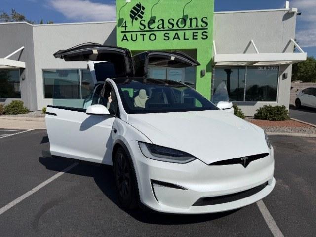 2023 Pearl White Multi-Coat /Cream Tesla Model X Dual Motor All-Wheel Drive | Standard Range (7SAXCBE56PF) with an ELECTRIC engine, Electric transmission, located at 1865 East Red Hills Pkwy, St. George, 84770, (435) 628-0023, 37.120850, -113.543640 - Very rareTesla Model X All Wheel Drive WITH HW4 and 6 Seats Interior and exterior in great condition. Small scratches and dings as pictured. Every Tesla we sell has had cabin air filter replaced, radiator cleaned, fluids topped AND comes with a mobile charging kit! Battery is healthy and gets 260- Photo#27