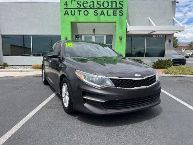 2018 Titanium Silver /Black Kia Optima LX (KNAGT4L36J5) with an Theta II 2.4L I-4 gasoline direct injection engine, Automatic transmission, located at 1865 East Red Hills Pkwy, St. George, 84770, (435) 628-0023, 37.120850, -113.543640 - We specialize in helping ALL people get the best financing available. No matter your credit score, good, bad or none we can get you an amazing rate. Had a bankruptcy, divorce, or repossessions? We give you the green light to get your credit back on the road. Low down and affordable payments that fit- Photo#0