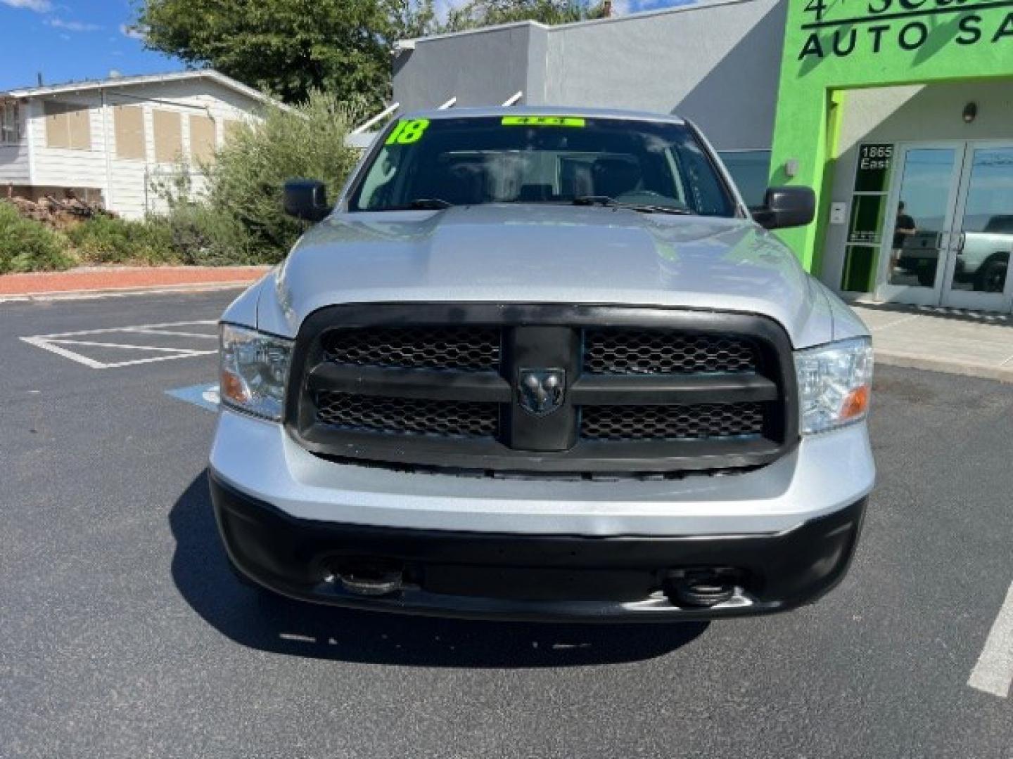 2018 Bright Silver Metallic Clearcoat /Diesel Gray/Black Ram 1500 Tradesman Quad Cab 4x4 6'4 Box (1C6RR7FG5JS) with an Pentastar 3.6L V-6 DOHC engine, Automatic transmission, located at 1865 East Red Hills Pkwy, St. George, 84770, (435) 628-0023, 37.120850, -113.543640 - We specialize in helping ALL people get the best financing available. No matter your credit score, good, bad or none we can get you an amazing rate. Had a bankruptcy, divorce, or repossessions? We give you the green light to get your credit back on the road. Low down and affordable payments that fit- Photo#1