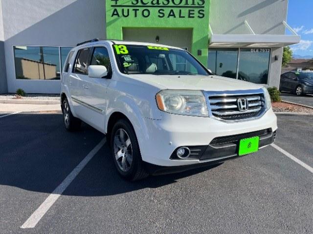 2013 White Diamond Pearl /Gray Honda Pilot Touring (5FNYF4H92DB) with an 3.5L V-6 i-VTEC VCM variable valve control engine, Automatic transmission, located at 940 North Main Street, Cedar City, UT, 84720, (435) 628-0023, 37.692936, -113.061897 - We specialize in helping ALL people get the best financing available. No matter your credit score, good, bad or none we can get you an amazing rate. Had a bankruptcy, divorce, or repossessions? We give you the green light to get your credit back on the road. Low down and affordable payments that fit- Photo#0