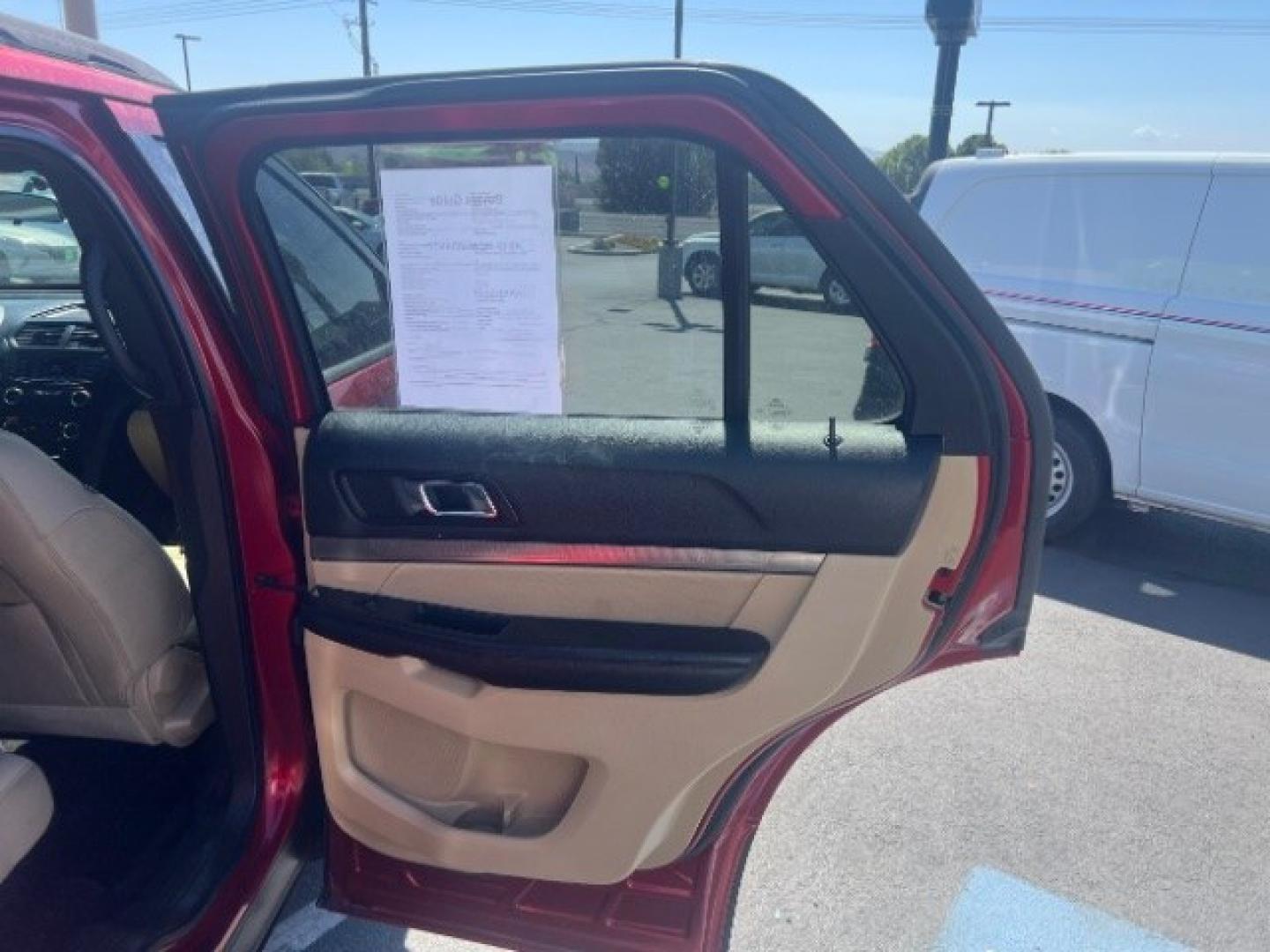 2016 Red /Beige Ford Explorer Base 4WD (1FM5K8B81GG) with an 3.5L V6 engine, Automatic transmission, located at 940 North Main Street, Cedar City, UT, 84720, (435) 628-0023, 37.692936, -113.061897 - Versatile Southern Utah travel starts with this 2016 Ford Explorer Base 4WD. Its 3.5L V6, automatic transmission, and four-wheel drive make it a smart fit for family travel, mountain weekends, and Southern Utah weather. With 52,900 miles, this Explorer is ready for its next adventure. The Base 4WD- Photo#27