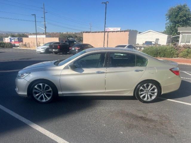 2015 Champagne Frost Pearl /Black Honda Accord Sport (1HGCR2F53FA) with an 2.4L I-4 gasoline direct injection engine, Automatic transmission, located at 1865 East Red Hills Pkwy, St. George, 84770, (435) 628-0023, 37.120850, -113.543640 - We specialize in helping ALL people get the best financing available. No matter your credit score, good, bad or none we can get you an amazing rate. Had a bankruptcy, divorce, or repossessions? We give you the green light to get your credit back on the road. Low down and affordable payments that fit- Photo#3