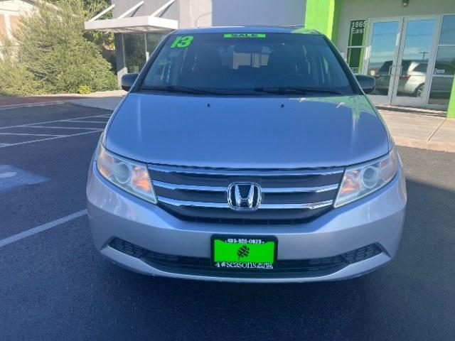 2013 Alabaster Silver Metallic /Truffle Honda Odyssey EX-L (5FNRL5H65DB) with an 3.5L V-6 i-VTEC variable valve control engine, Automatic transmission, located at 940 North Main Street, Cedar City, UT, 84720, (435) 628-0023, 37.692936, -113.061897 - Versatile Southern Utah travel starts with this 2013 Honda Odyssey EX-L. Its 3.5L V6, automatic transmission, and front-wheel drive make it a smart fit for school runs, family trips, and Southern Utah road adventures. With 137,530 miles, this Odyssey is ready for its next adventure. The EX-L adds T- Photo#1