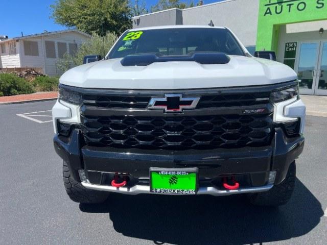 2023 Summit White /Jet Black/Graystone Chevrolet Silverado 1500 4WD Crew Cab Short Bed ZR2 (3GCUDHEL3PG) with an EcoTec3 6.2L V-8 direct injection engine, Automatic transmission, located at 1865 East Red Hills Pkwy, St. George, 84770, (435) 628-0023, 37.120850, -113.543640- Photo#1