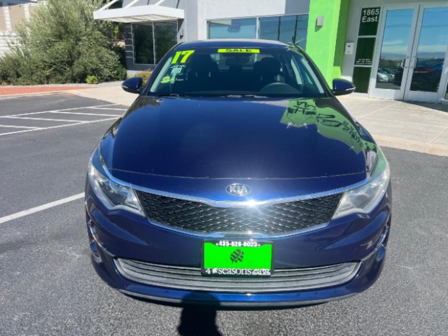 2017 Horizon Blue /Black Kia Optima LX (5XXGT4L36HG) with an Theta II 2.4L I-4 direct injection engine, Automatic transmission, located at 1865 East Red Hills Pkwy, St. George, 84770, (435) 628-0023, 37.120850, -113.543640 - Want a comfortable sedan that won't punish you at the pump? This 2017 Kia Optima LX brings Kia's 2.4L four-cylinder and front-wheel drive - a smooth daily driver for Southern Utah commuting and weekend trips. We specialize in in-house financing and work with all credit types - good, fair, challenge- Photo#1