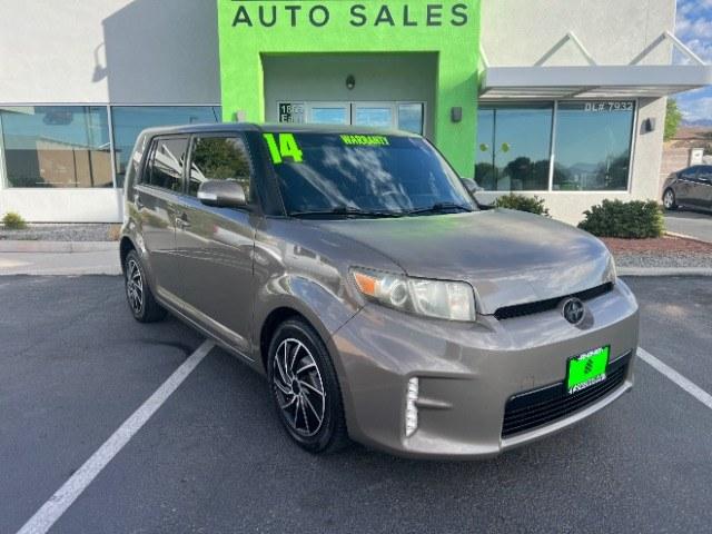 2014 Army Rock Metallic /Dark Charcoal Scion xB Release Series (JTLZE4FE0EJ) with an 2.4L I-4 DOHC engine, Automatic transmission, located at 940 North Main Street, Cedar City, UT, 84720, (435) 628-0023, 37.692936, -113.061897 - Versatile Southern Utah travel starts with this 2014 Scion xB Release Series. Its 2.4L 4-cylinder, automatic transmission, and front-wheel drive make it a smart fit for commuting, campus runs, errands, and weekend trips. With 166,283 miles, this xB is ready for its next adventure. The Release Serie- Photo#0