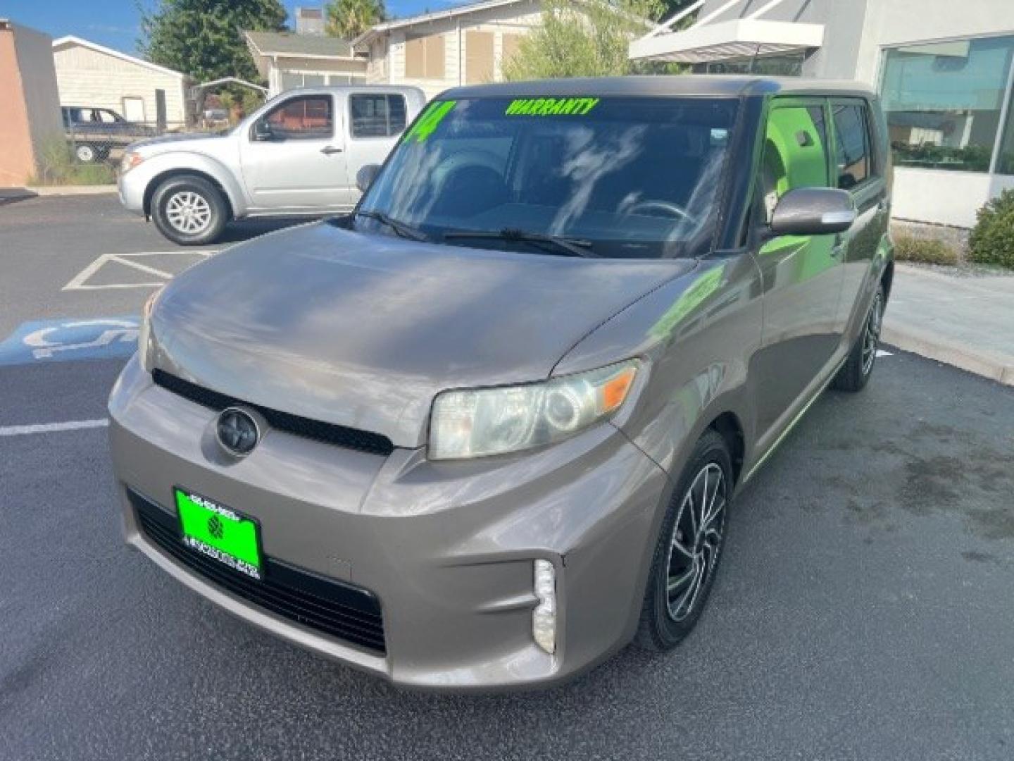 2014 Army Rock Metallic /Dark Charcoal Scion xB Release Series (JTLZE4FE0EJ) with an 2.4L I-4 DOHC engine, Automatic transmission, located at 940 North Main Street, Cedar City, UT, 84720, (435) 628-0023, 37.692936, -113.061897- Photo#2